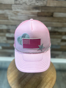 Pink USA Trucker Hat