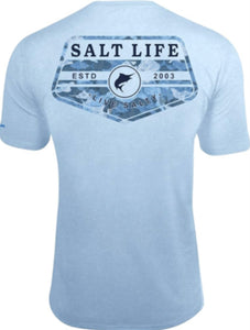 Incognito Short Sleeve Performance Pocket Tee - Sky Blue Heather
