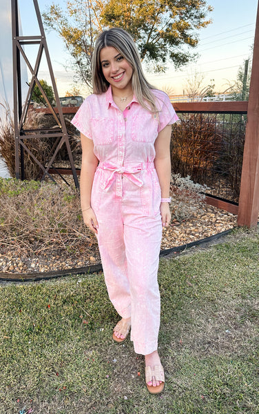 Pinkalicious Acid Wash Jumpsuit