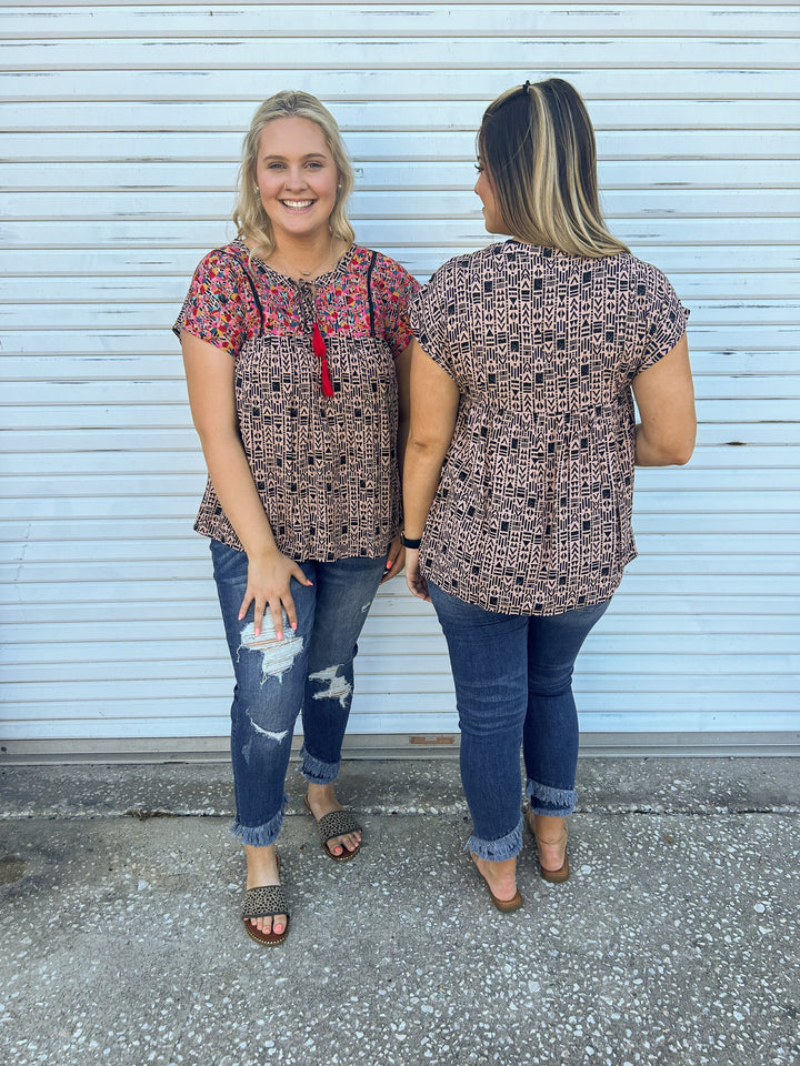 Aztec Floral Blouse