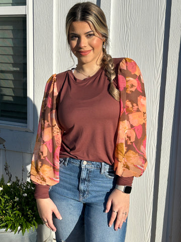 Ready and Red/Brown Blouse