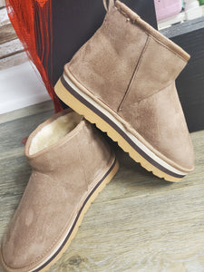 Platform Outwoods Taupe Gallery Fuzzy Slipper