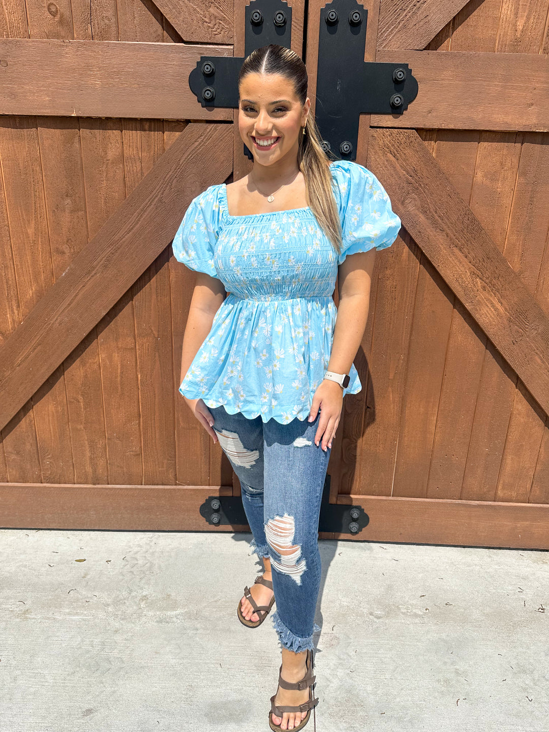 Simply Southern Floral Blouse