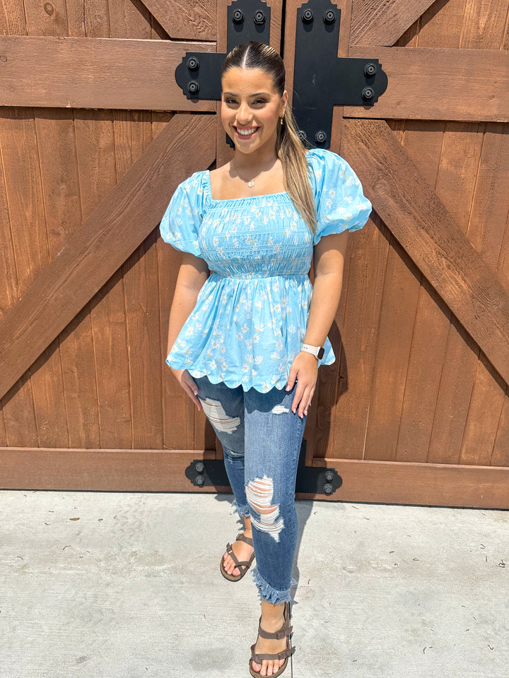 Simply Southern Floral Blouse