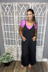 Kenna Knit Jumpsuit - Charcoal