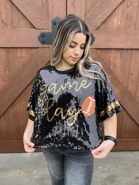 Simply Southern Sequin Luxe Top - Gameday