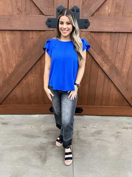 Royal Blue Blouse