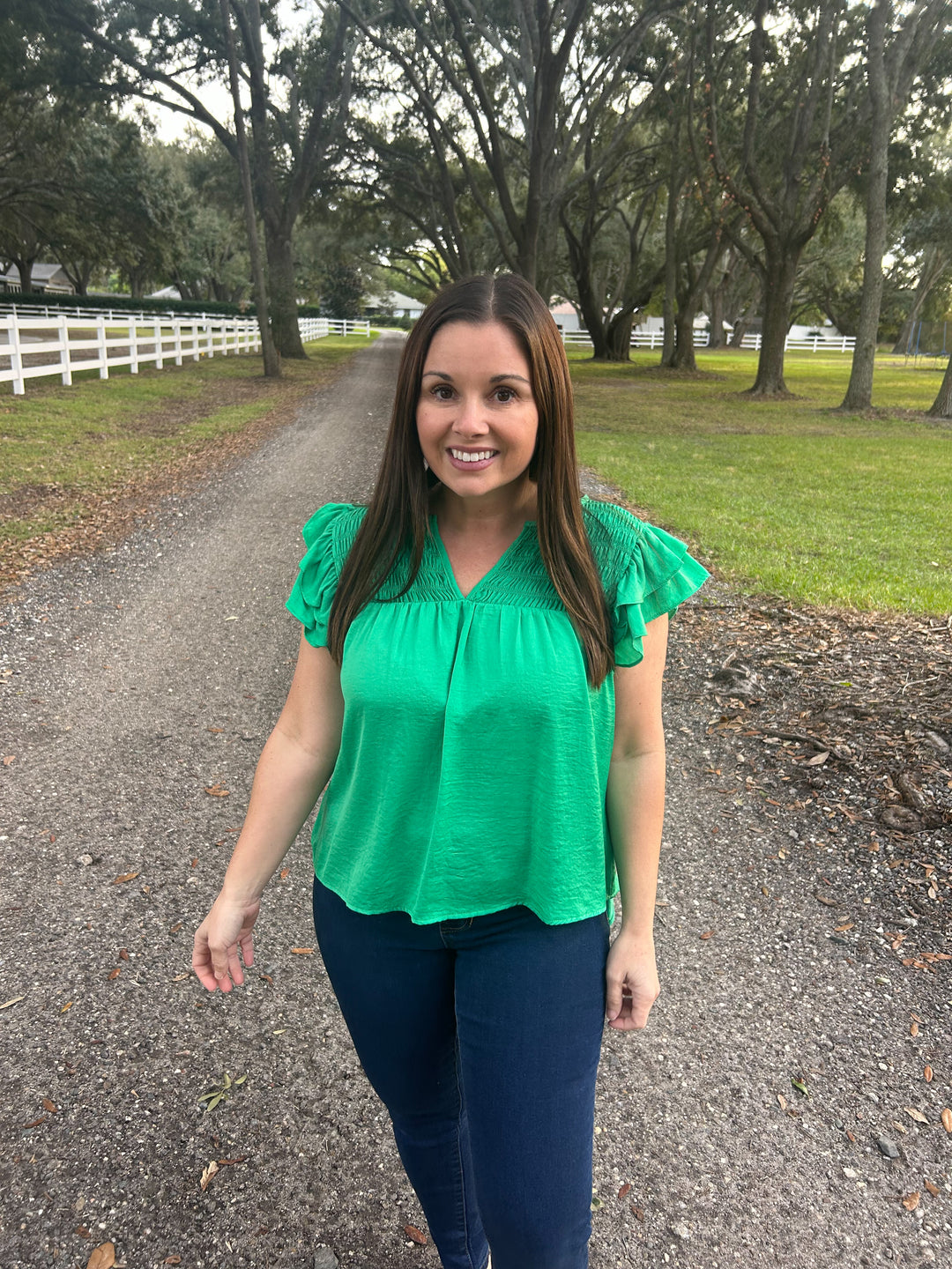 Kelly Green Blouse