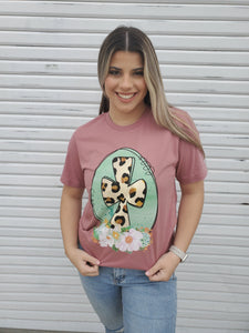 Leopard Cross Graphic T-Shirt
