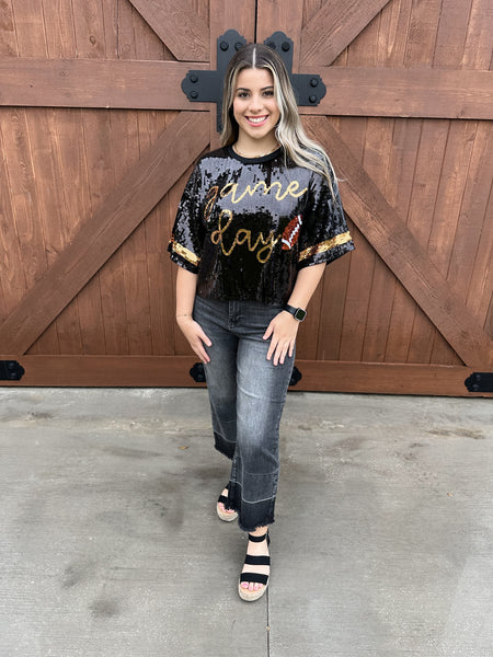 Simply Southern Sequin Luxe Top - Gameday