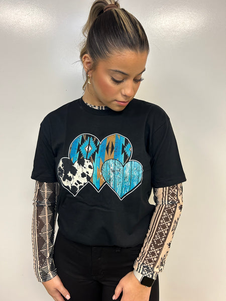 Western Hearts Graphic T-shirt
