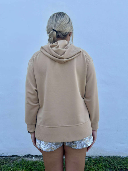 Simply Southern Ribbed Hoodie - Latte