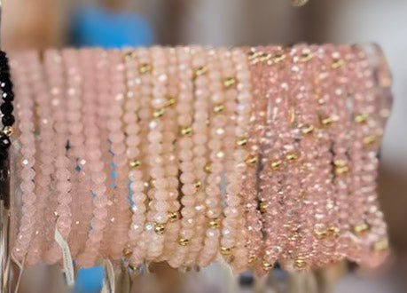 Mila-Mix Beaded Stretch Bracelets-Pink