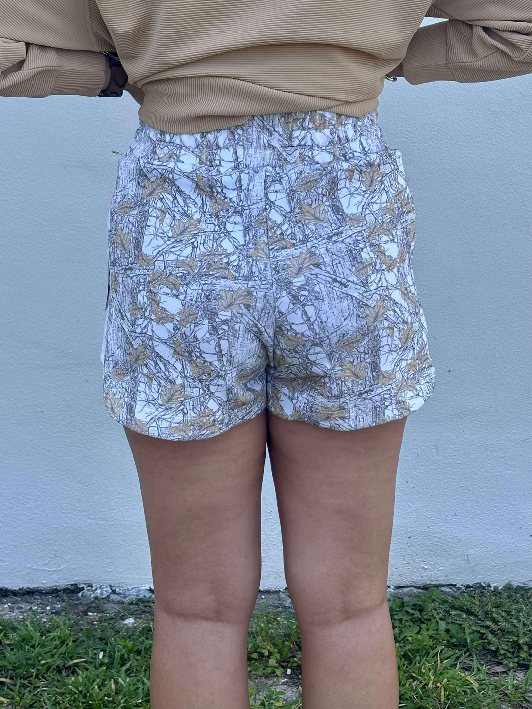 Printed Lounge Short - Camo White