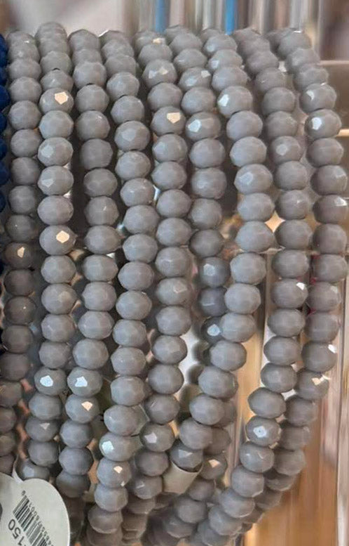 Mila-Mix Beaded Stretch Bracelets-Blue