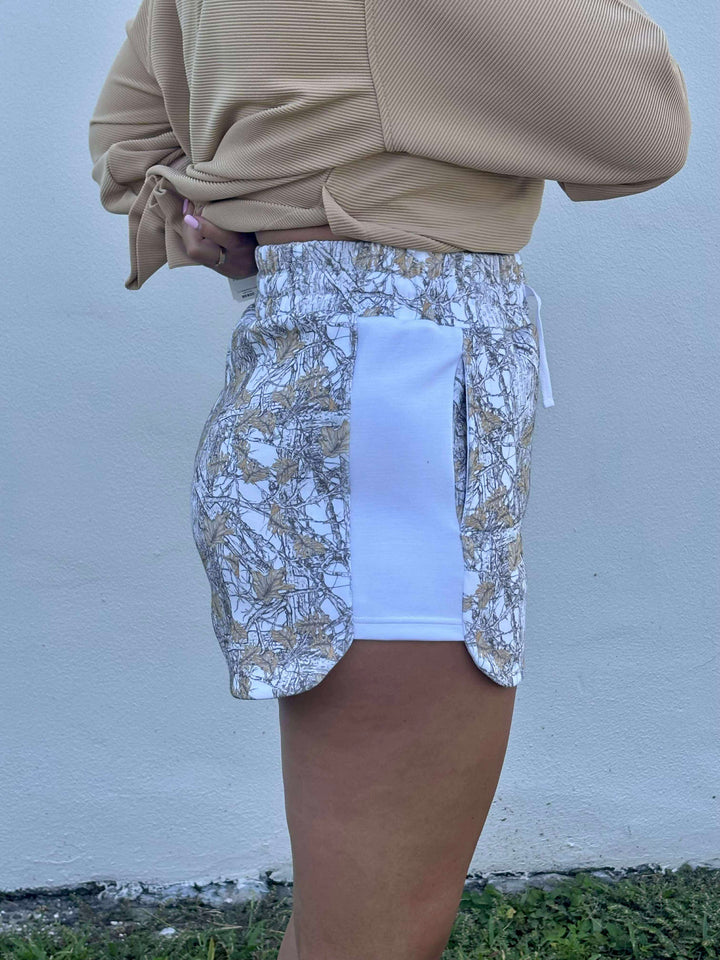 Printed Lounge Short - Camo White