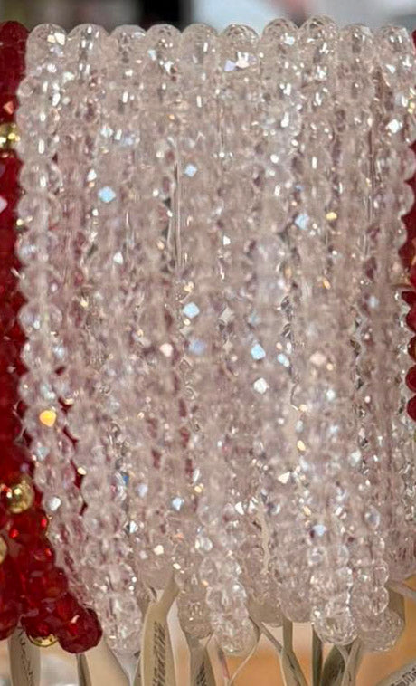Mila-Mix Beaded Stretch Bracelets-Red