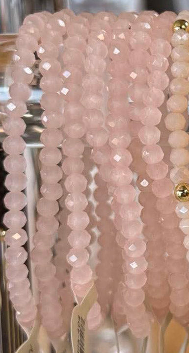 Mila-Mix Beaded Stretch Bracelets-Pink