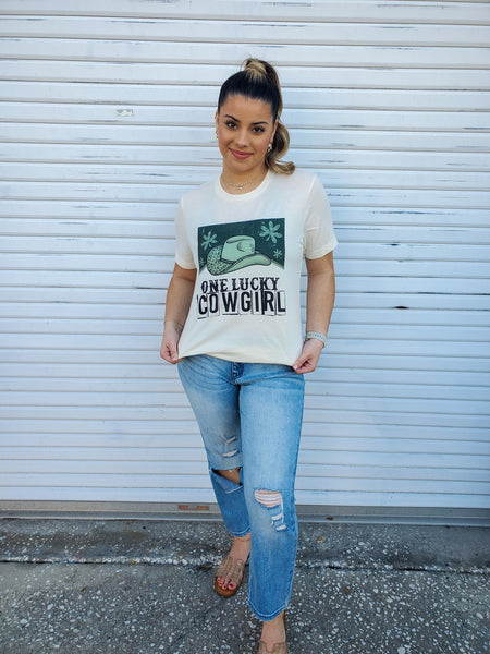 One Luck Cowgirl Graphic T-Shirt