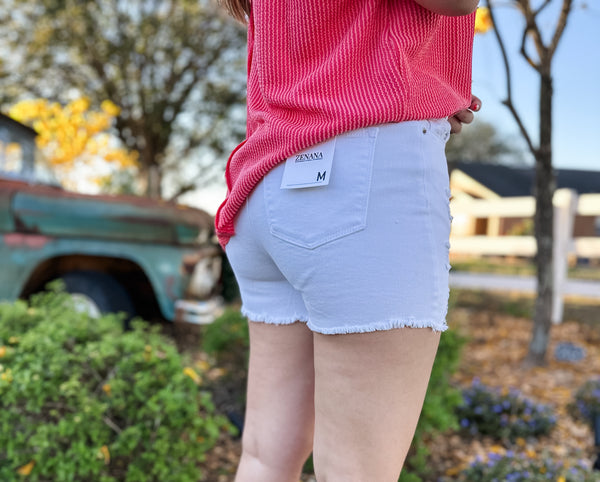 Winter White Shorts