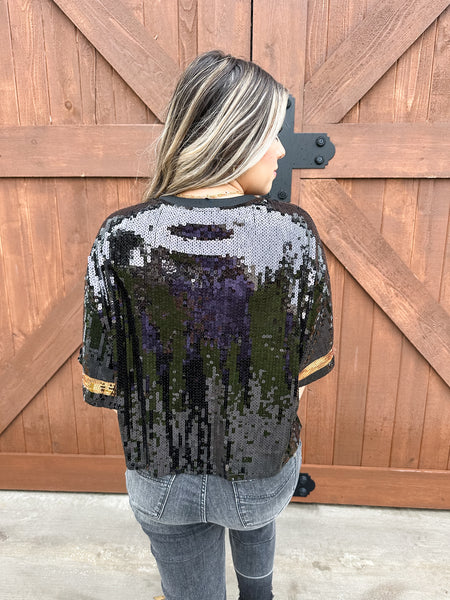 Simply Southern Sequin Luxe Top - Gameday