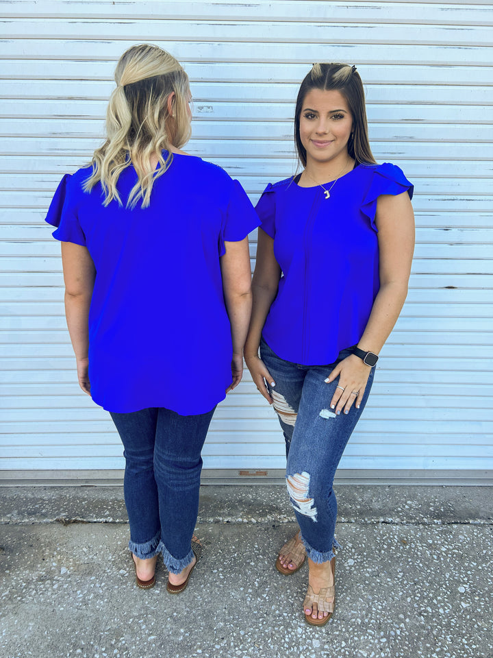 Royal Blue Blouse