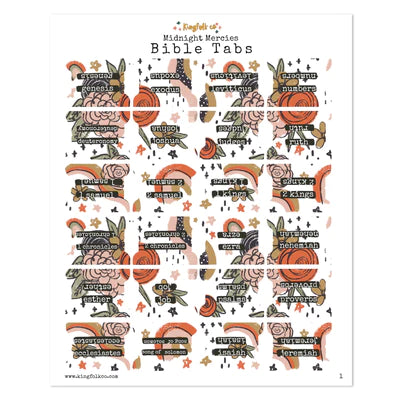 Books of the Bible Sticker Tabs - Midnight Mercies