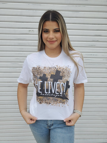 He Lives Graphic T-Shirt