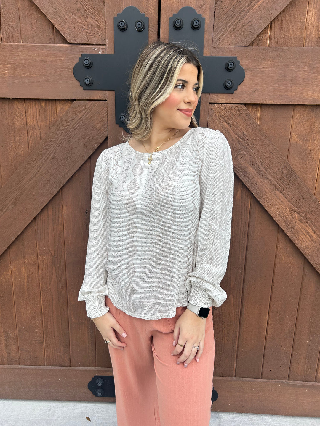 Rustic Off-White Top