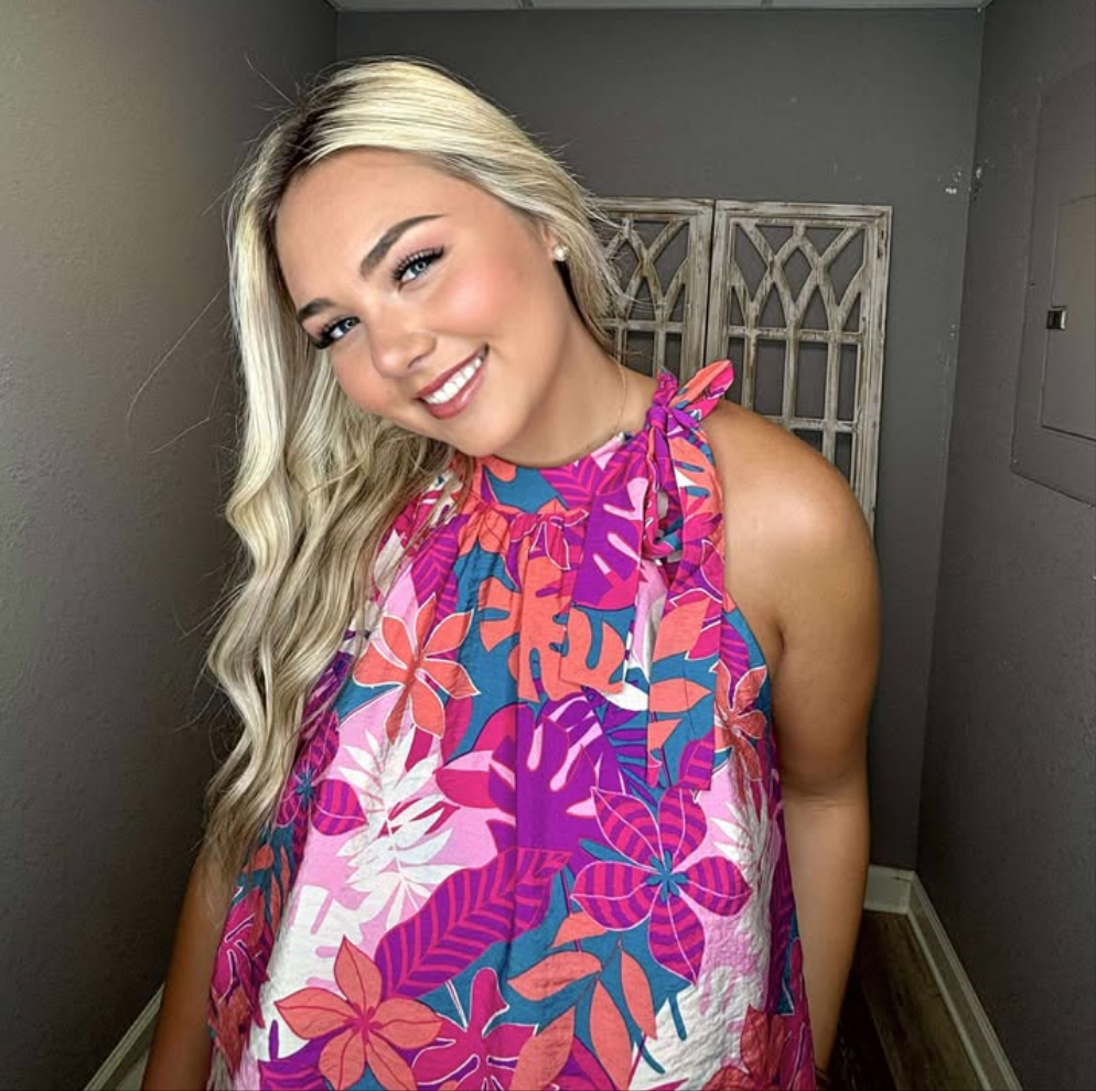 Island Bloom Halter Tank