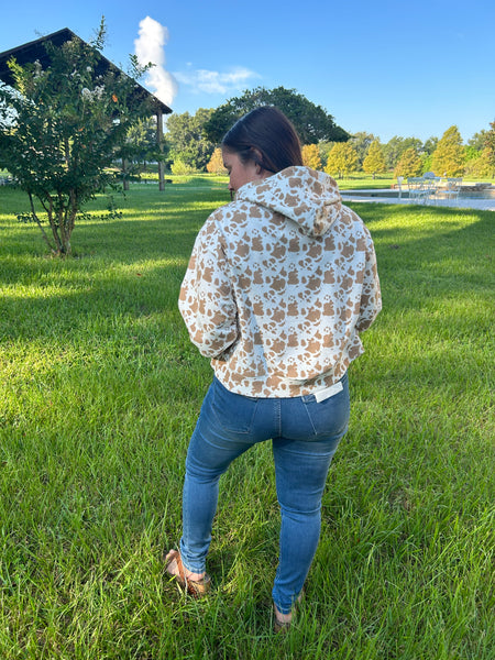 Simply Southern Cropped Hoodie Cow