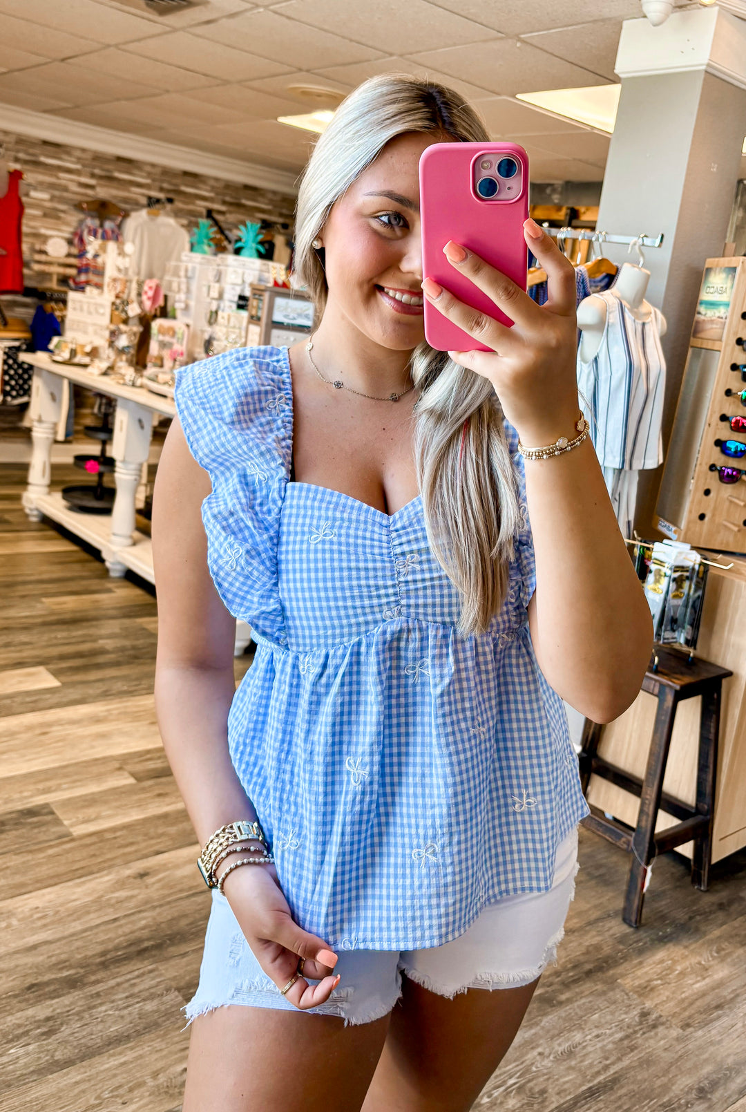 Gingham &amp; Bows Blouse