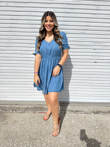 Dynamic Denim Dress