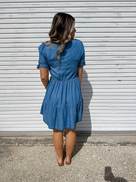 Dynamic Denim Dress