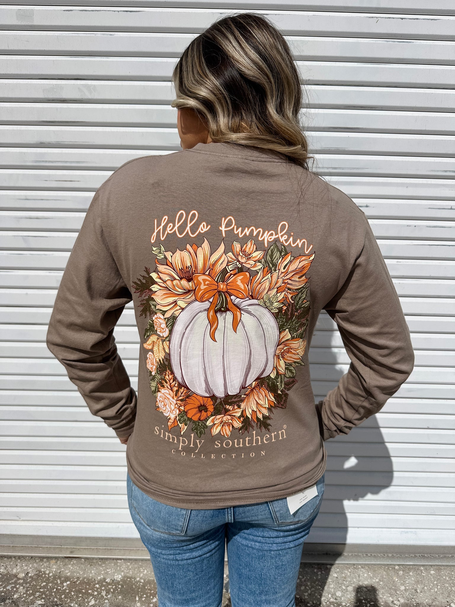 Hello Pumpkin Long Sleeve Graphic T-shirt