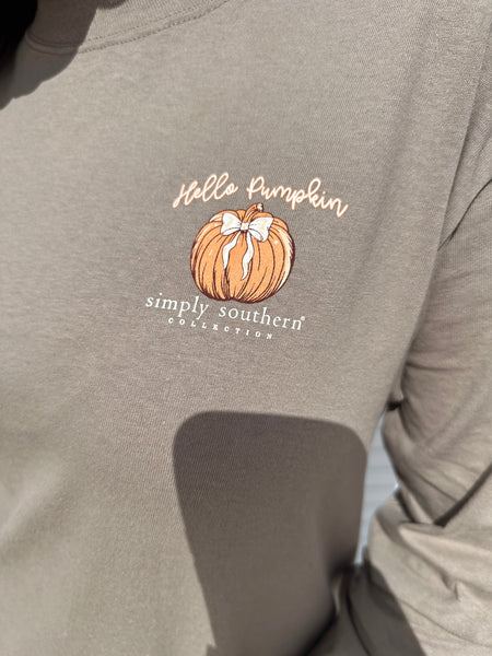 Hello Pumpkin Long Sleeve Graphic T-shirt