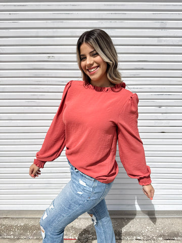 Terri Terracotta Blouse