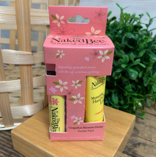 The Naked Bee Pocket Pack Gift Set- Grapefruit Blossom Honey