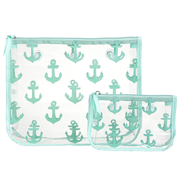 Bogg Bag Decorative Insert - Turquoise Anchor