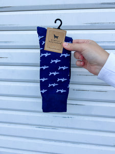 Simply Southern Men Socks - Shark