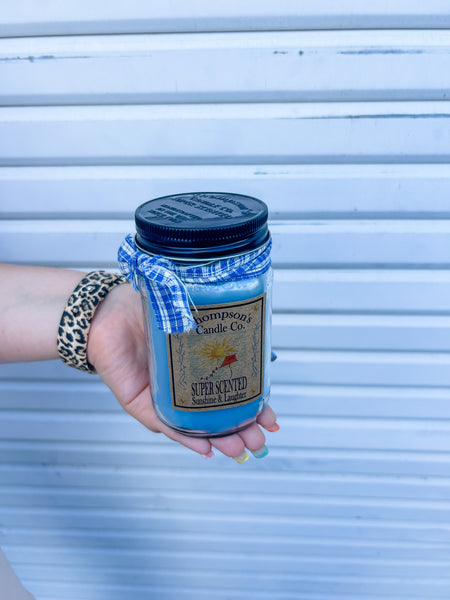 Thompson's Candle Co Mason Jar Candles - Sunshine and Laughter