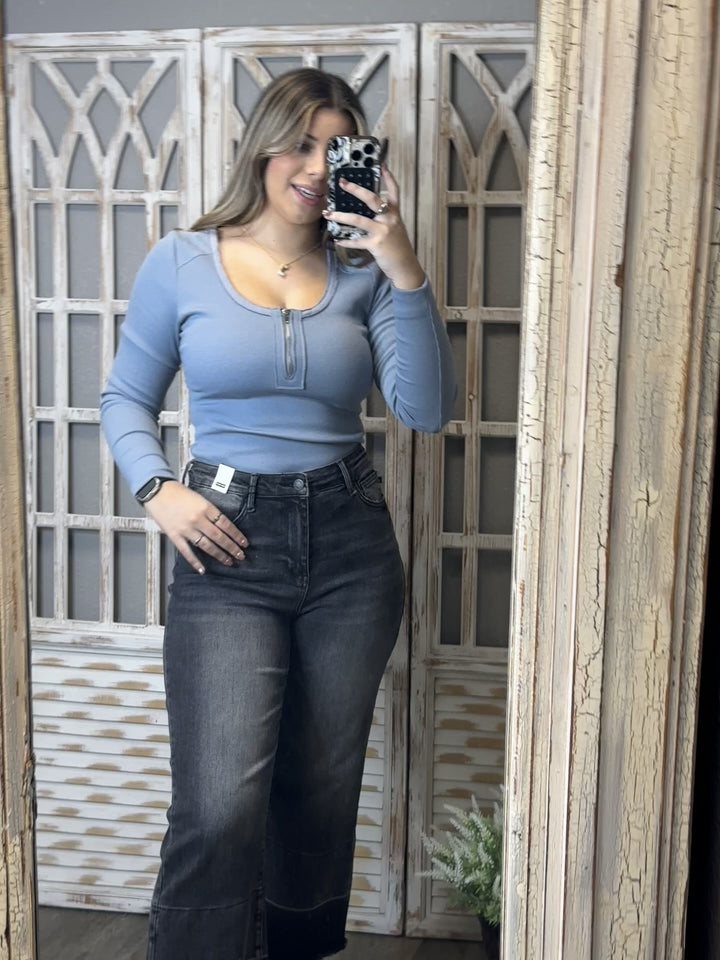 Be Fearless Blue Grey Bodysuit