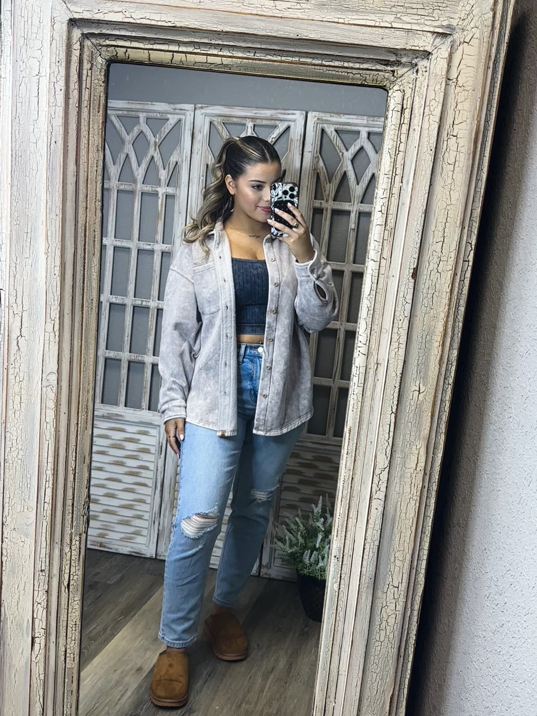 Anna Acid Tan Shacket