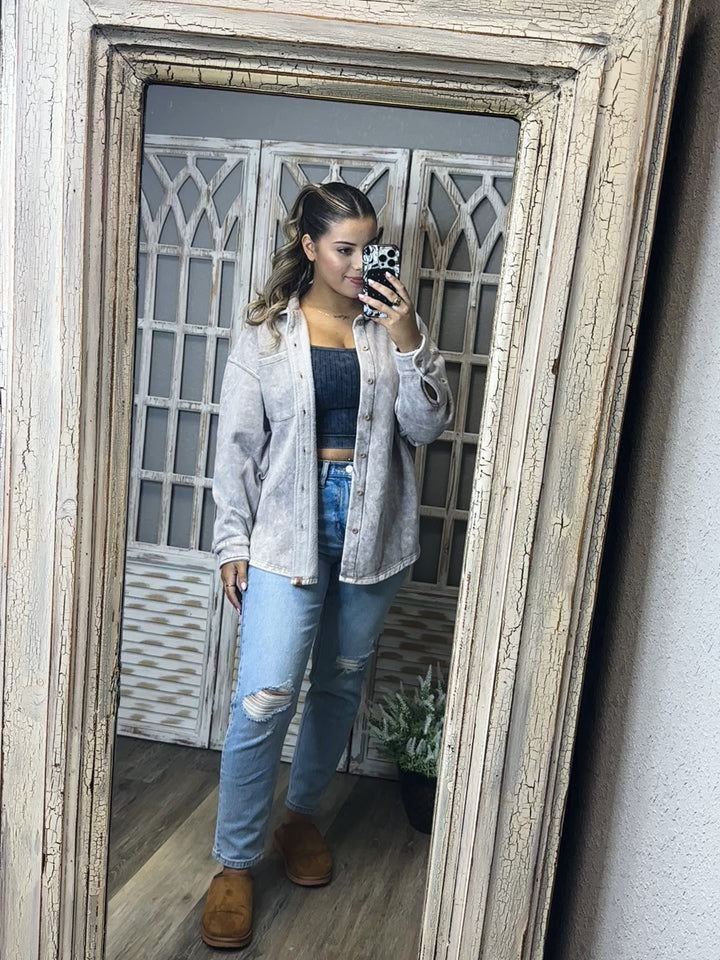 Anna Acid Tan Shacket