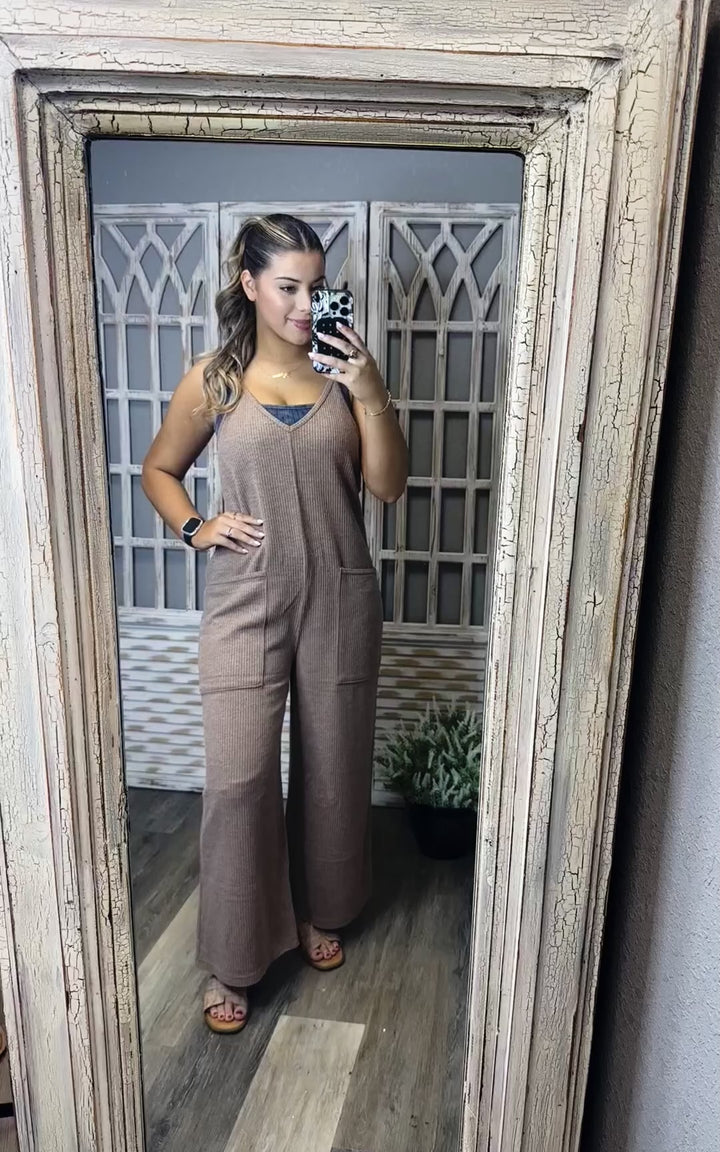 Kenna Knit Jumpsuit - Sand