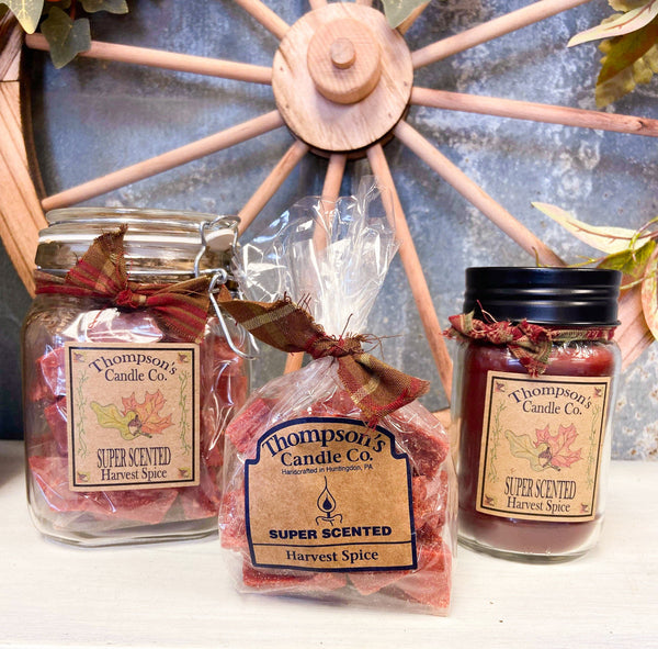 Thompson's Candle Co Mason Jar Candles - Harvest Spice