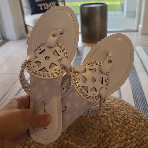 White Lily Sandals