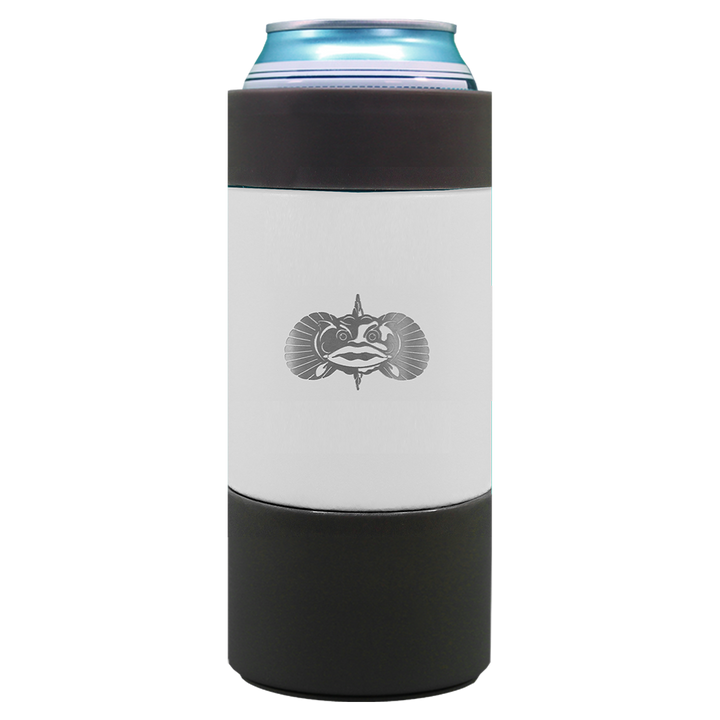 ToadFish Non-Tipping Slim Can Cooler- White