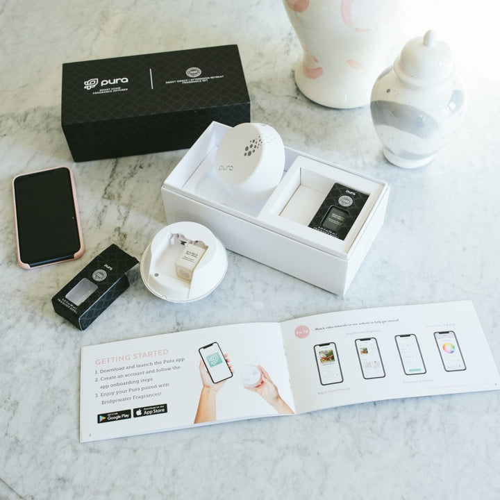 PURA+BRIDGEWATER SMART HOME DIFFUSER SET-SWEET GRACE, AFTERNOON RETREAT