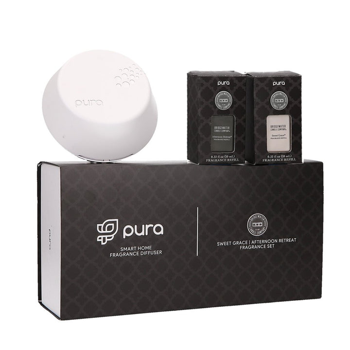 PURA+BRIDGEWATER SMART HOME DIFFUSER SET-SWEET GRACE, AFTERNOON RETREAT